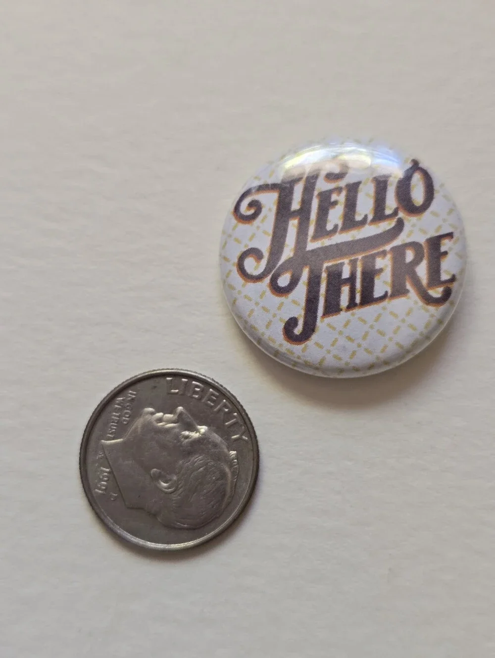 Hello There Round Button Pin